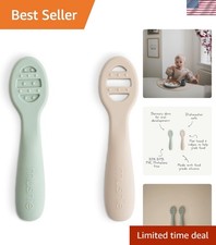 Silicone First Feeding Baby Spoons  2 Pack