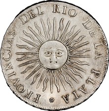 ARGENTINA (River Plate Provinces), Potosí mint, 8 reales, 1813 J PCGS AU details