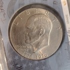 1776-1976 (D) Eisenhower Liberty Bell Moon One Dollar US Bicentennial Coin — photo 1