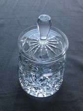 Irish Cavan Crystal    SHEELIN   Honey Pot & Lid  - Stamped  - Ex Cond