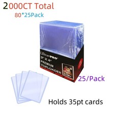 2000ct Ultra Pro 3x4 Toploaders For 35pt Trading Cards 80 25pack 