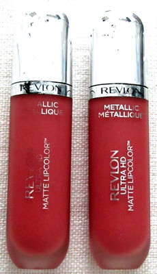 2x REVLON Lip Color Ultra HD Metallic Matte 605 HD Obsession