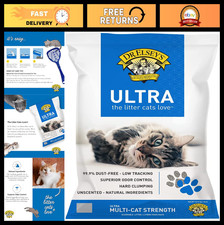 Ultra UnScented Clumping Clay Cat Litter 40 lb - Low Dust, Odor Control, Easy Cl