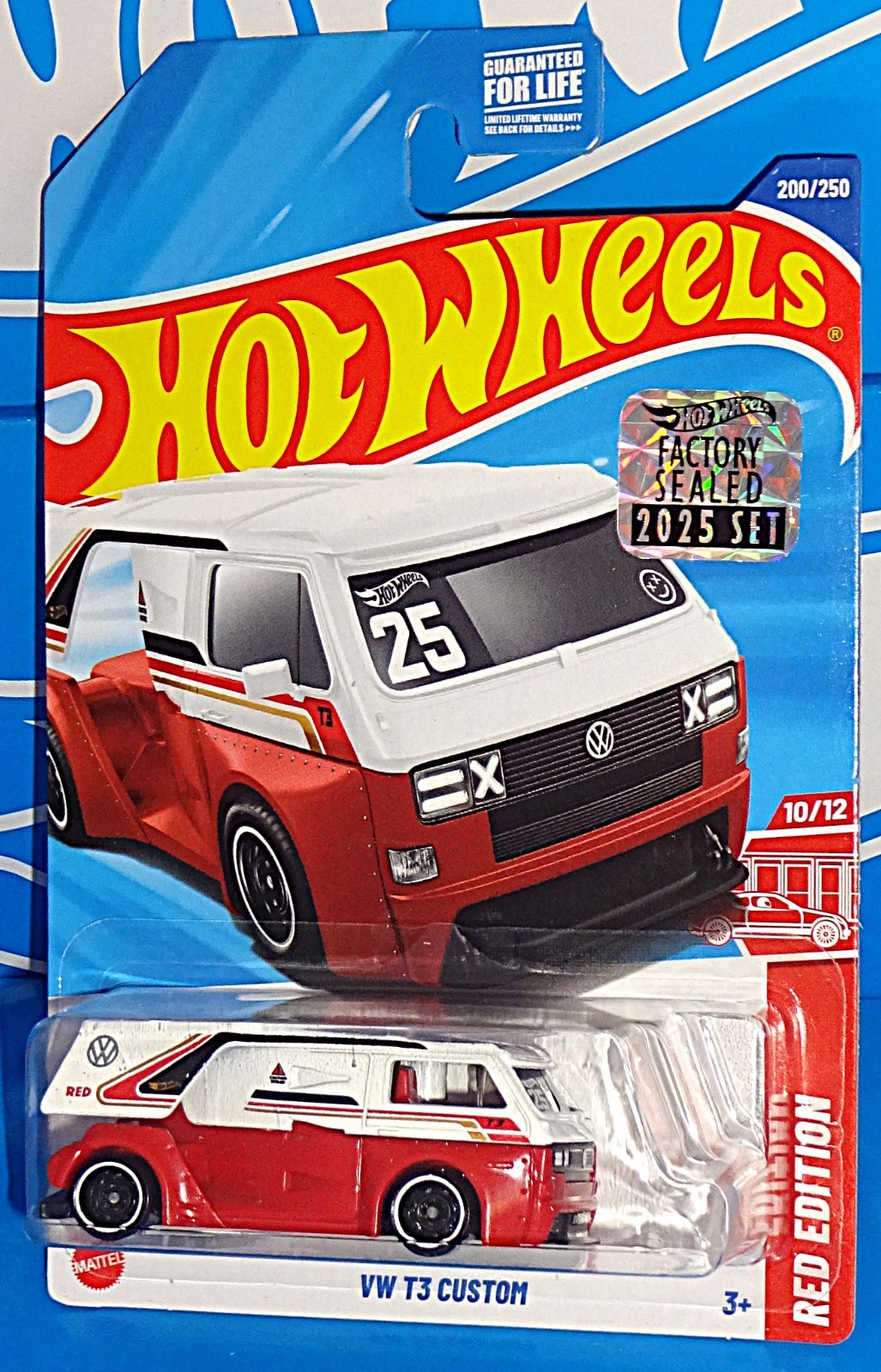 Hot Wheels 2025 Factory Set Target Red Edition #10 VW T3 Custom White & Red