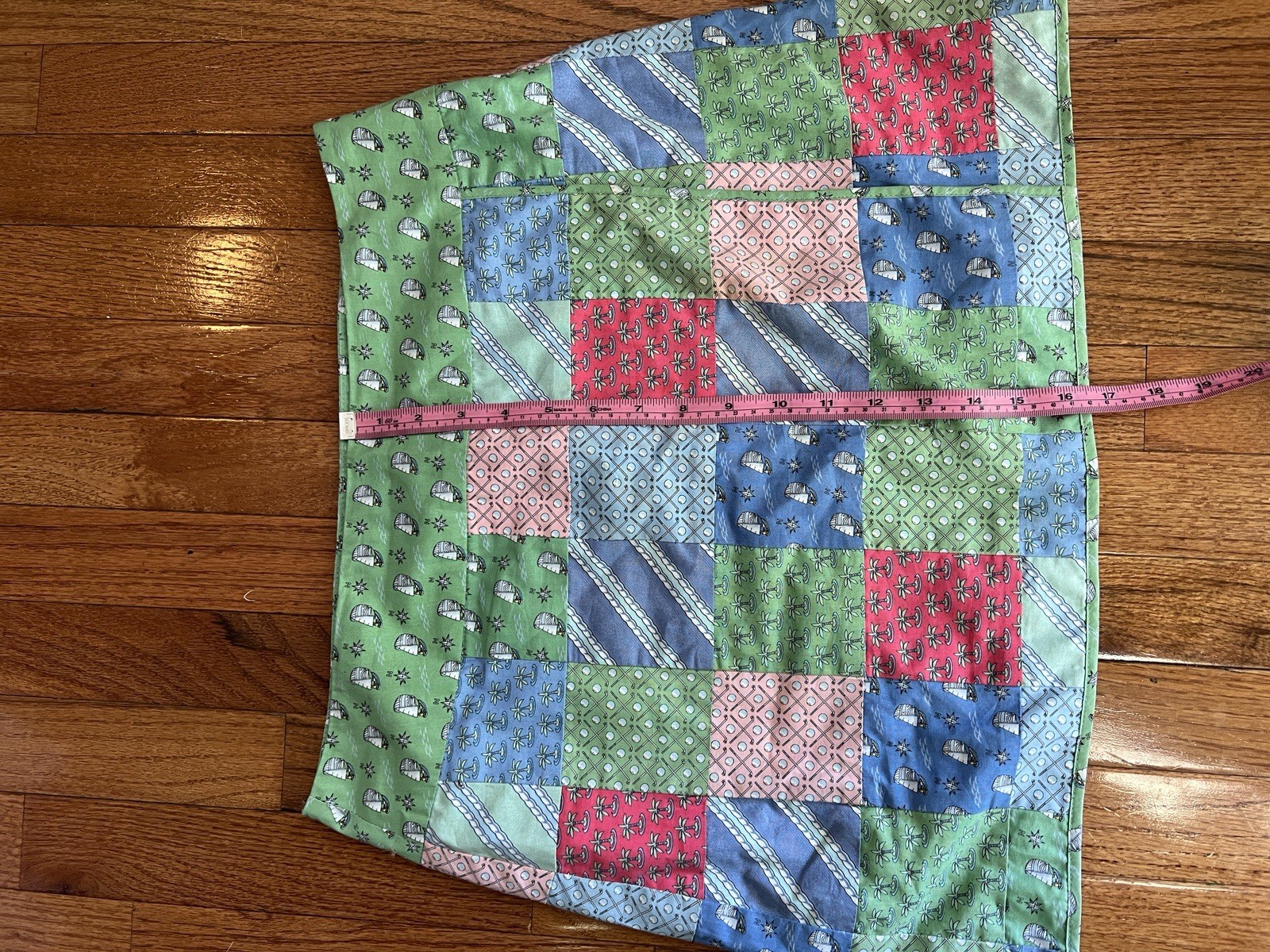 Vineyard Vines Green Patchwork Wrap Multicolor Go… - image 4