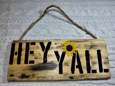 Sunflower Wooden Hanging Farmhouse Porch Sign Decorative Entryway Plaque 1251