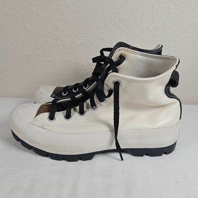Converse Chuck Taylor All Star Lugged 2.0 Hi Black White Leather A06687C M-6 W-8