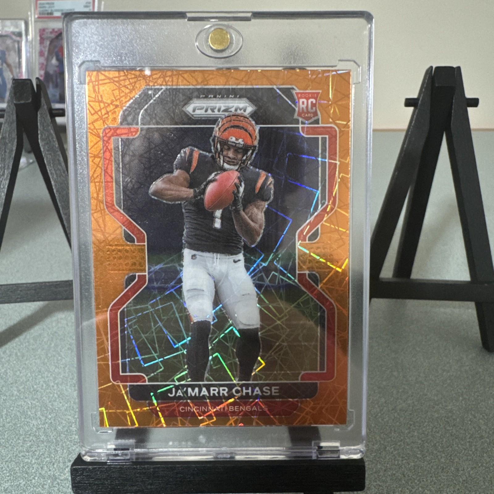 2021 Panini Prizm Jamarr Chase RC Rookie Orange Lazer COLOR MATCH #337 Bengals