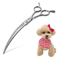 Professional 45 Curved Grooming Scissors for Dogs 7.5 in Big Arc Curved Shears