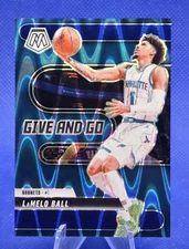 2024-25 Panini Mosaic LaMelo Ball Give & Go Blue Seismic Prizm /149 Hornets