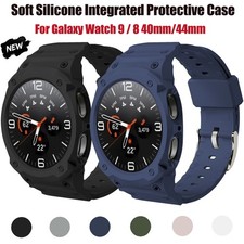 Integrated Silicone Protector Cover Band For Samsung Galaxy Watch 8/9 40mm/44mm