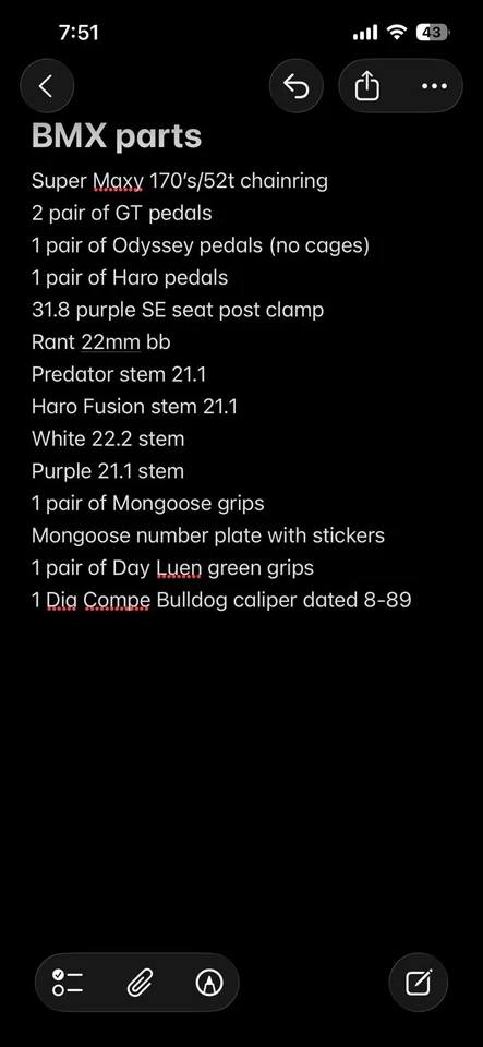 🍀🍀大量BMX零件。 列出图片🔥🔥🔥🍀🍀 — 第 2/2 张图片