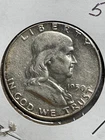 1950 Franklin Half Dollar Circlated AU 90% Silver #56.