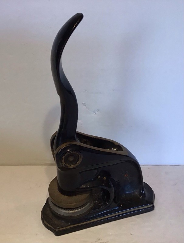 Antique Heavy Iron Embosser Company Seal Okmulgee Engine Company, Oklahoma