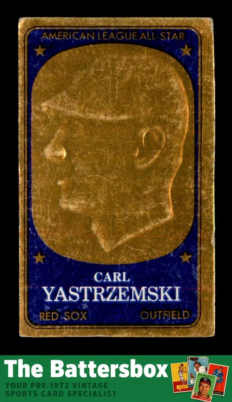 Carl Yastrzemski #1 Baseball Cards 1965 Topps Embossed trading card — raw and PSA graded price guide