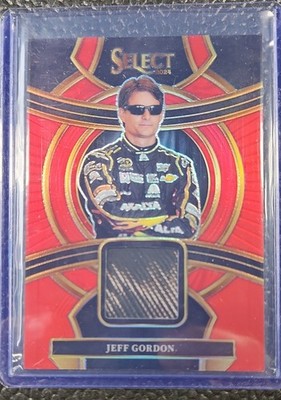 2024 Panini Select Selective Swatches Jeff Gordon #SS-JGD Red Prizm 26/49 (MEM)