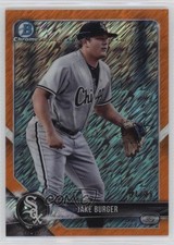 2018 Bowman Chrome Prospects Mega Box Orange Mojo Refractor 4/25 Jake Burger 5i2