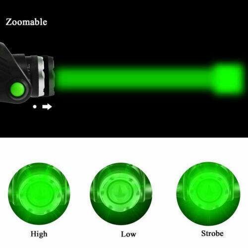 300 Yards Green LED Hunting Headlamp Head Light Torch Coyote Hog Night Vision