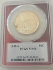1945-S 50c Walking Liberty Half Dollar Silver PCGS MS66 Some Toning!  — photo 2
