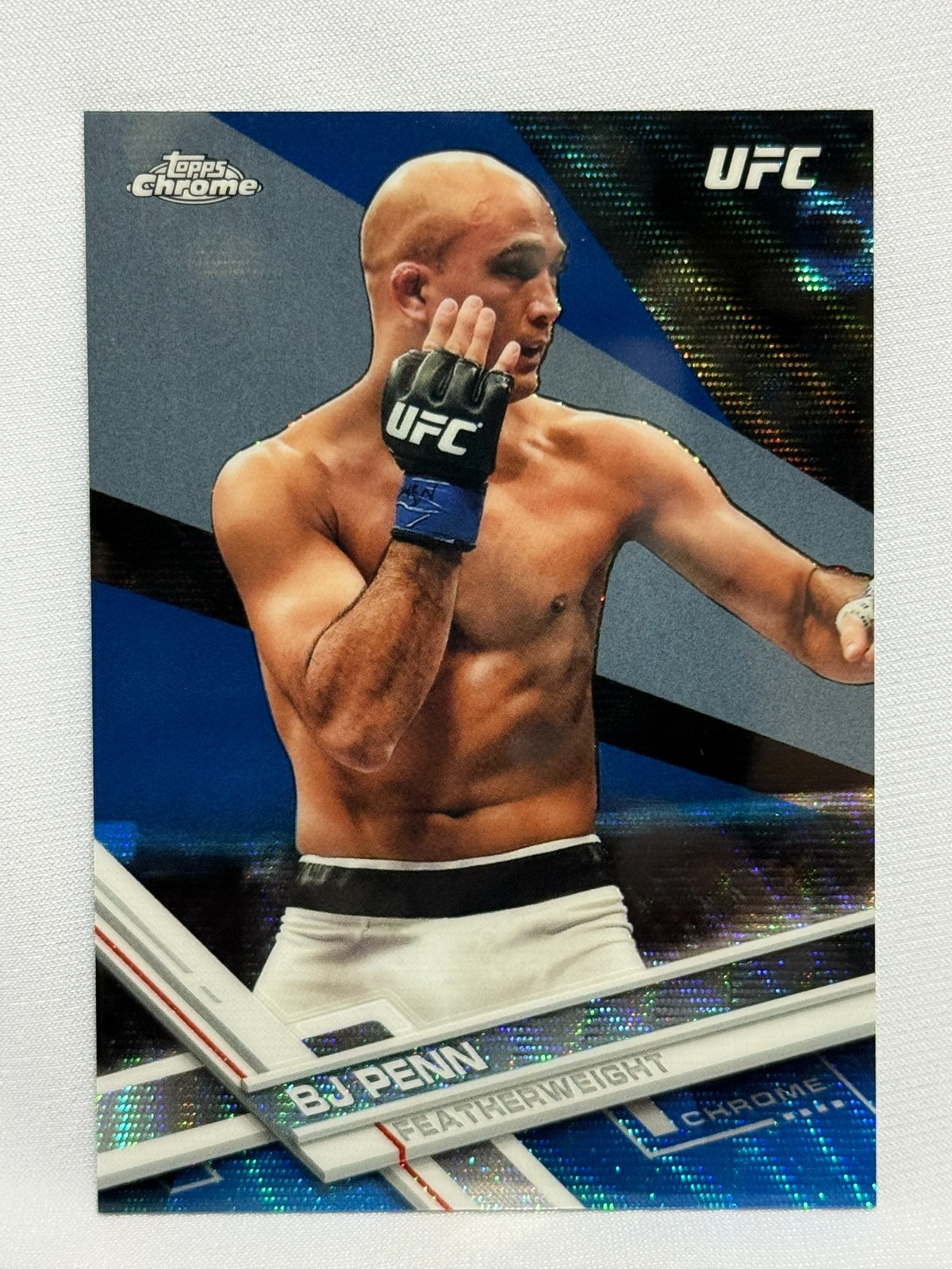2017 Topps Chrome UFC BJ Penn #29 BLUE WAVE Refractor 36/75