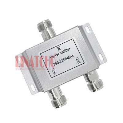 GSM 3G 2G 4G 800-2500MHz Indoor Split into Two Antennas 2 Ways Power Splitter