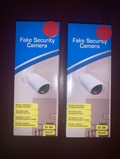 2pack Dummy Fake Camera Surveillance Security CCTV Dome Indoor Outdoor LED Light