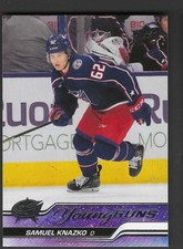 Upper Deck 2023-24 Series 2 Young Guns Rookie Samuel Knazko #483 Blue Jackets