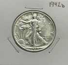 1942 D Walking Liberty Half Dollar, 90% Silver, Very Nice, Low Mintage! 🔥
