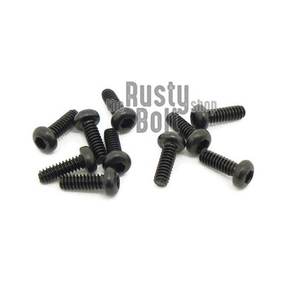 M1.6 x 5mm, Socket Button Head Screws, Steel, Black