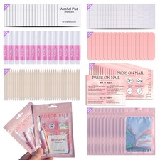 Disposable Nail Supplies Kits,Professional Manicure 140pcs20set-pink, Pink