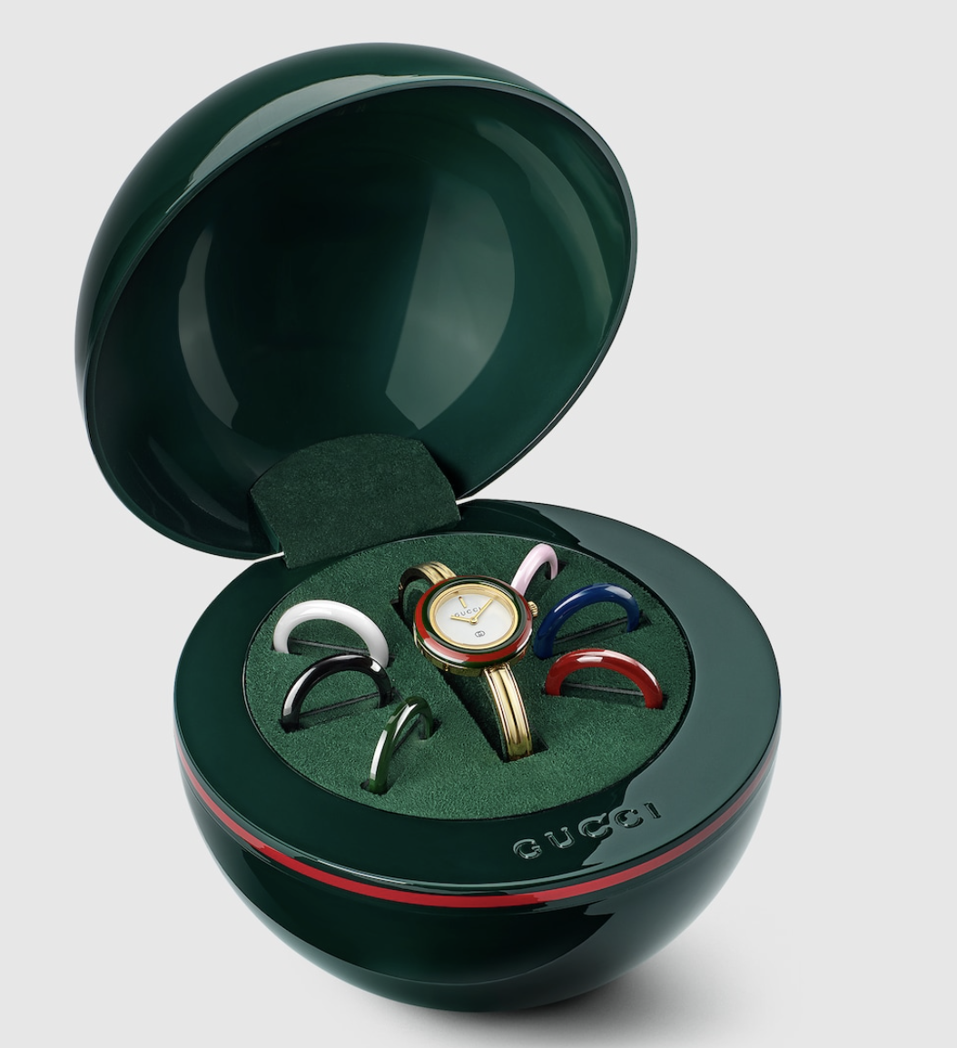 GUCCI Gucci Play Change Bezel Watch 28 mm Quartz YA151543 With Box ...