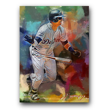 Victor Martinez 3 Art Card Limited 350 Edward Vela Signed Detroit Tigers Victor Martinez 3 Art Card Limited 350 Edward Vela Signed Detroit Tigers