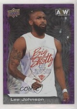 2022 Upper Deck AEW All Elite Wrestling Purple Pyro 62/199 Lee Johnson #75 0ma3