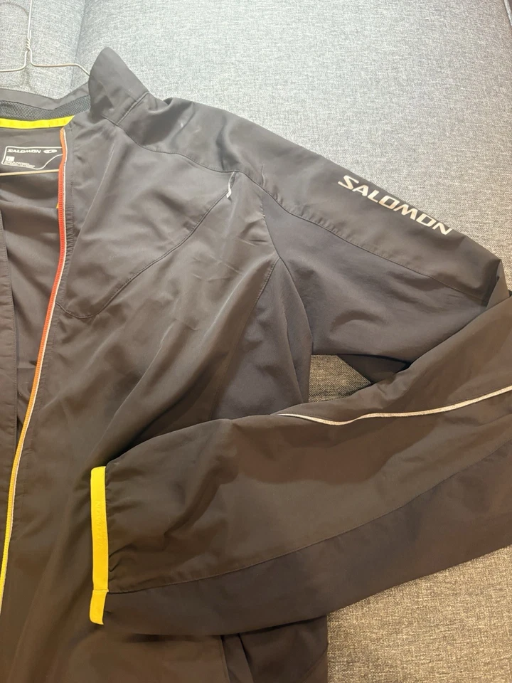 Куртка мужская Salomon легкая на молнии большая черная - Изображение 3 из 4