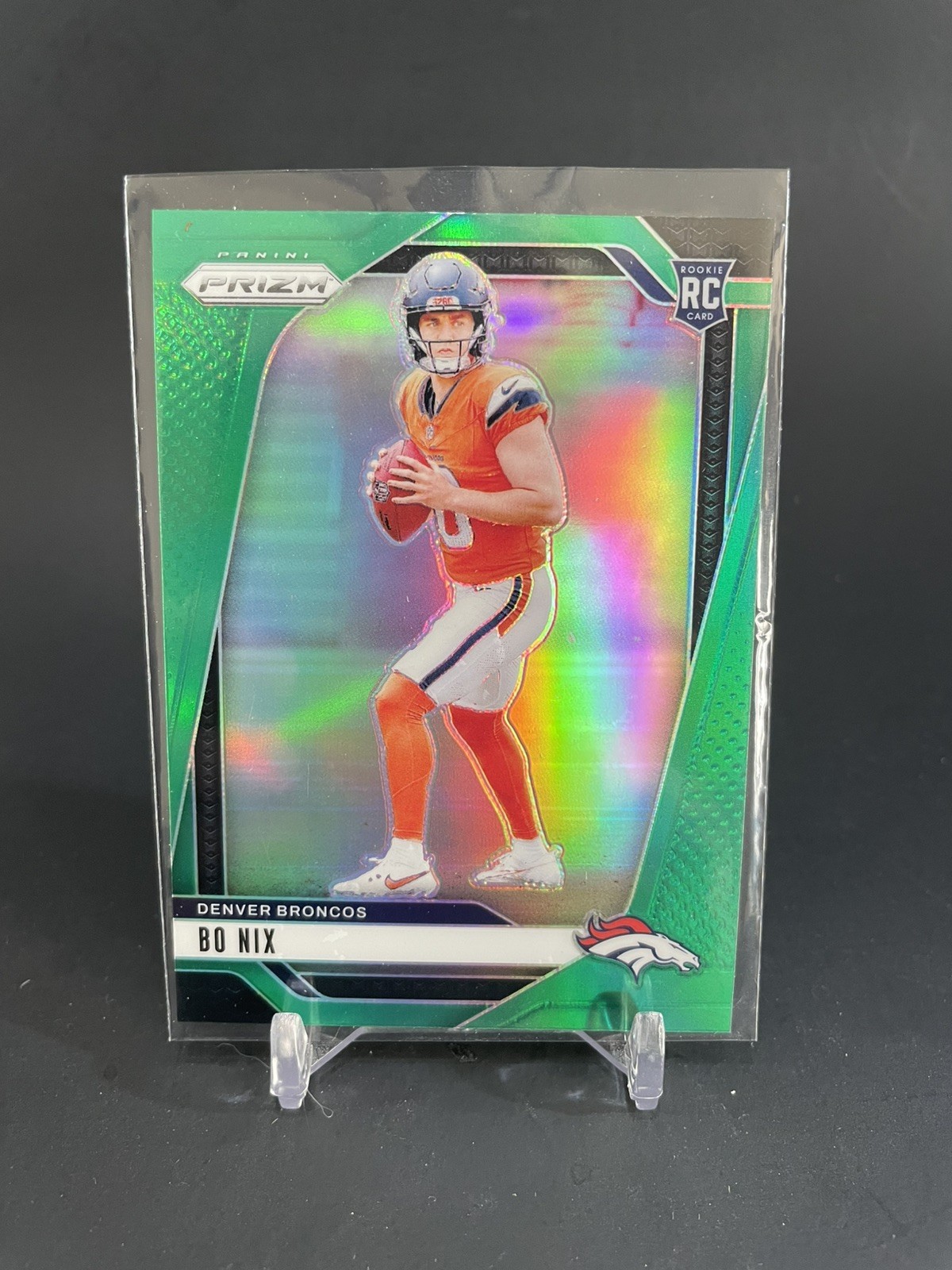 2024 Panini Prizm - Rookies Bo Nix #309 Green Prizm (RC)