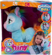 Emotion Pets, Shiny Peluche Unicorno, Giochi Bambini 3 Anni +, Peluche Interatti