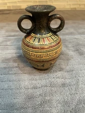 Ancient Greek Amphora Vase Mini Pottery Museum Replica Reproduction