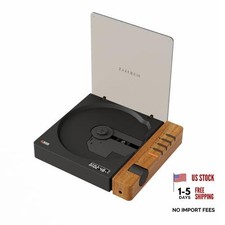 R300 Retro CD Player,Portable Bluetooth,No Speaker,SPDIF Out,Brown BROWN