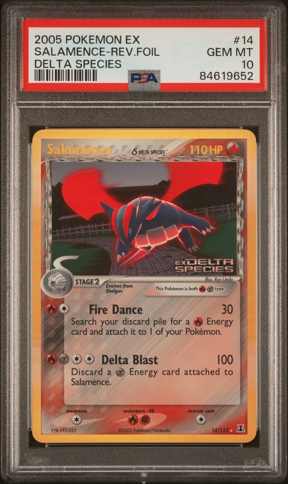 Pokemon Salamence EX Delta Species Reverse Holo Rare #14 PSA 10 Gem Mint