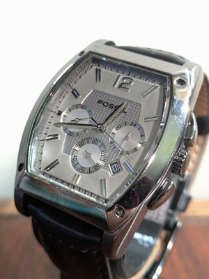 Men's Fossil Arkitekt Chrono Date Analog Quartz Watch - Black Leather FS-4320