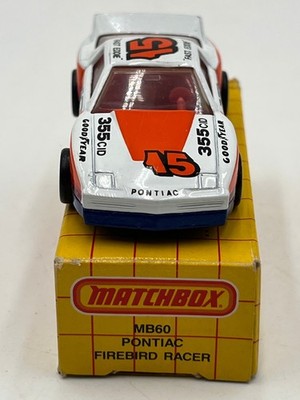 Matchbox MB60 Pontiac Firebird Racer #15 Fast Eddie 1985  Diecast Car NEW w/ Box