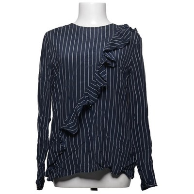 Custommade, Bluse, Größe: 40, Blau/Weiß, Seide, Streifen, Damen #CHJ