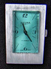 Sicura Irregular Blue Crystal Men's Hand-Wind Vintage Watch -- Spares/Repairs