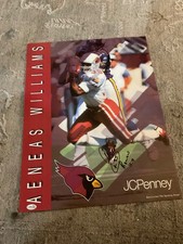 ARIZONA CARDINALS AENEAS WILLIAMS HOF SIGNED POSTER 17x22    JSA  CK 39444
