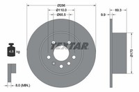 Textar 92075703 Bremsscheibe FüR Opel Saab