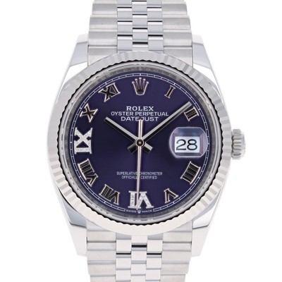 Rolex Datejust 36 mm 126234 Aubergine VI IX UNWORN 2025 Diamonds Jubilee