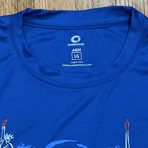 2016 NYRR Run for Life France 8K Run Men Blue L Jersey - 第 3/4 張圖片