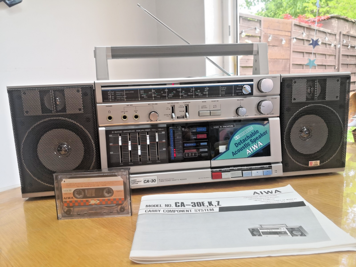 Aiwa CA-30 Retro 80s Ghetto Blaster!!!!!+Manual!!! UK