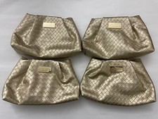 Shiseido Gold Cosmetic Make Up Bag Set Of Four