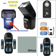 SPEEDLIGHT FLASH COLOR DIFFUSER BATTERIES FOR NIKON D3100 D3200 D3300 D5000